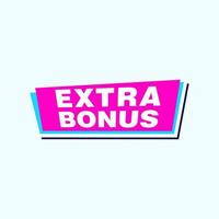 vector illustratie rood extra bonus label. modern web banier element