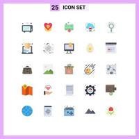 25 gebruiker koppel vlak kleur pak van modern tekens en symbolen van seo Mens bruiloft wolk spa bewerkbare vector ontwerp elementen