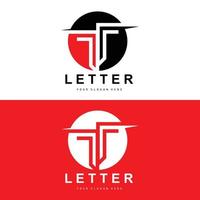 t brief logo, modern brief stijl vector, ontwerp geschikt voor Product merken met t brief vector