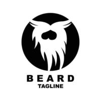 baard logo ontwerp, mannetje kijken haar- vector, Mannen kapperszaak stijl ontwerp vector