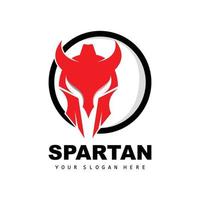 spartaans logo, vector viking, barbaar, oorlog helm ontwerp, Product merk illustratie