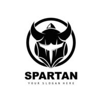 spartaans logo, vector viking, barbaar, oorlog helm ontwerp, Product merk illustratie