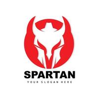 spartaans logo, vector viking, barbaar, oorlog helm ontwerp, Product merk illustratie