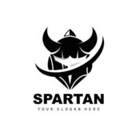 spartaans logo, vector viking, barbaar, oorlog helm ontwerp, Product merk illustratie