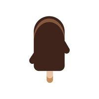 chocolade-ijs vlakke afbeelding vector