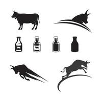 stier hoorn logo en symbool sjabloon pictogrammen app vector