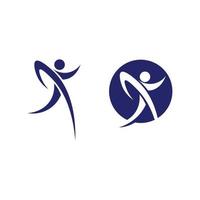abstract mensen logo ontwerp.leuk mensen, gezond mensen, sport, gemeenschap mensen symbool vector illustratie