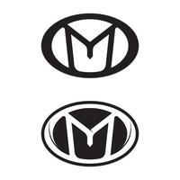 m brief logo sjabloon vector m