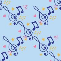 abstract muziek- aantekeningen naadloos patroon achtergrond. musical illustratie melodie decoratie vector