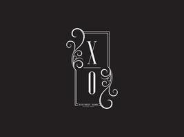 eerste xo logo icoon, uniek xo luxe logo brief vector