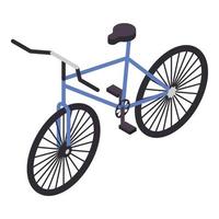 blauw fiets icoon, isometrische stijl vector