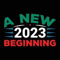 gelukkig nieuw jaar t-shirt 2023 vector