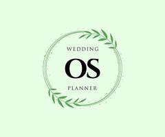 os initialen brief bruiloft monogram logos verzameling, hand- getrokken modern minimalistisch en bloemen Sjablonen voor uitnodiging kaarten, opslaan de datum, elegant identiteit voor restaurant, boetiek, cafe in vector