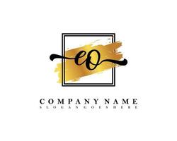 eo eerste handschrift logo concept vector