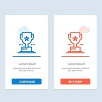 kop trofee prijs prestatie blauw en rood downloaden en kopen nu web widget kaart sjabloon vector