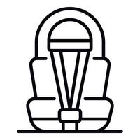 compact baby auto stoel icoon, schets stijl vector
