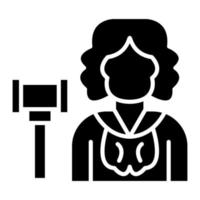 rechter vrouw glyph icoon vector