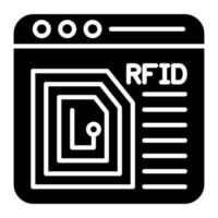 radio frequentie identificatie glyph icoon vector