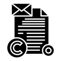 copyright glyph-pictogram vector