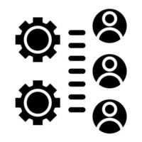 integriteit glyph icoon vector