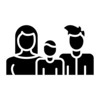 familie glyph icoon vector