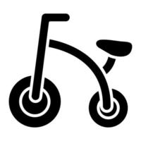 fiets speelgoed- glyph icoon vector