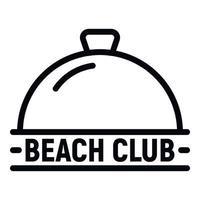 strand club icoon, schets stijl vector