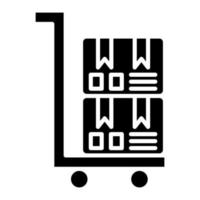 trolley glyph-pictogram vector