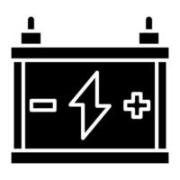 batterij glyph-pictogram vector