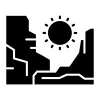 glyph-pictogram van de grand canyon vector