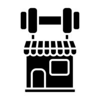 gym glyph icoon vector