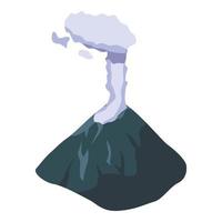 aardbeving vulkaan icoon, isometrische stijl vector