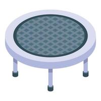 textiel trampoline icoon, isometrische stijl vector