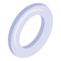 doordringend ring icoon, isometrische stijl vector