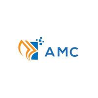 amc credit reparatie accounting logo ontwerp Aan wit achtergrond. amc creatief initialen groei diagram brief logo concept. amc bedrijf financiën logo ontwerp. vector