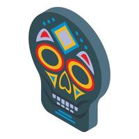 Mexicaans masker icoon, isometrische stijl vector