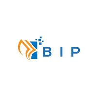 bip credit reparatie accounting logo ontwerp Aan wit achtergrond. bip creatief initialen groei diagram brief logo concept. bip bedrijf financiën logo ontwerp. vector