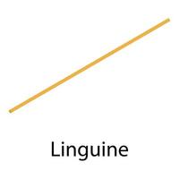 linguine pasta icoon, isometrische stijl vector