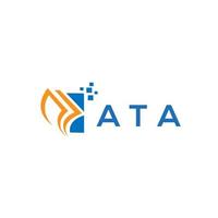 ata credit reparatie accounting logo ontwerp Aan wit achtergrond. ata creatief initialen groei diagram brief logo concept. ata bedrijf financiën logo ontwerp. vector