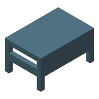 kamer tafel icoon, isometrische stijl vector