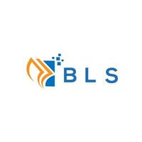 bls credit reparatie accounting logo ontwerp Aan wit achtergrond. bls creatief initialen groei diagram brief logo concept. bls bedrijf financiën logo ontwerp. vector