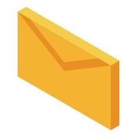 mail envelop icoon, isometrische stijl vector