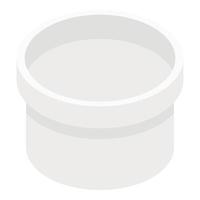 plastic pot icoon, isometrische stijl vector