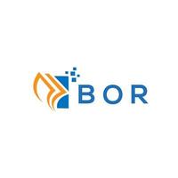 bor credit reparatie accounting logo ontwerp Aan wit achtergrond. bor creatief initialen groei diagram brief logo concept. bor bedrijf financiën logo ontwerp. vector