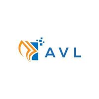 avl credit reparatie accounting logo ontwerp Aan wit achtergrond. avl creatief initialen groei diagram brief logo concept. avl bedrijf financiën logo ontwerp. vector