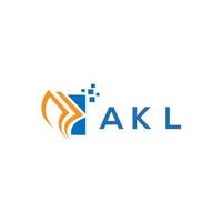 akl credit reparatie accounting logo ontwerp Aan wit achtergrond. akl creatief initialen groei diagram brief logo concept. akl bedrijf financiën logo ontwerp. vector