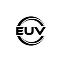 euv brief logo ontwerp in illustratie. vector logo, schoonschrift ontwerpen voor logo, poster, uitnodiging, enz.