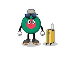 Bangladesh vlag mascotte aan het doen vakantie vector