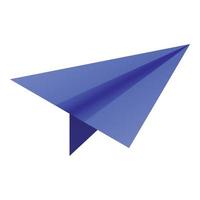 blauw papier vlak icoon, isometrische stijl vector