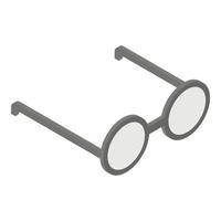 ronde bril icoon, isometrische stijl vector